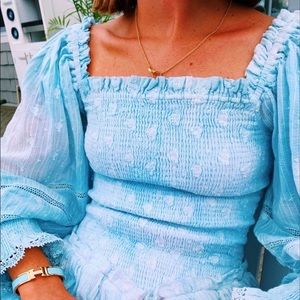 Loveshackfancy raelynn dress in soft blue